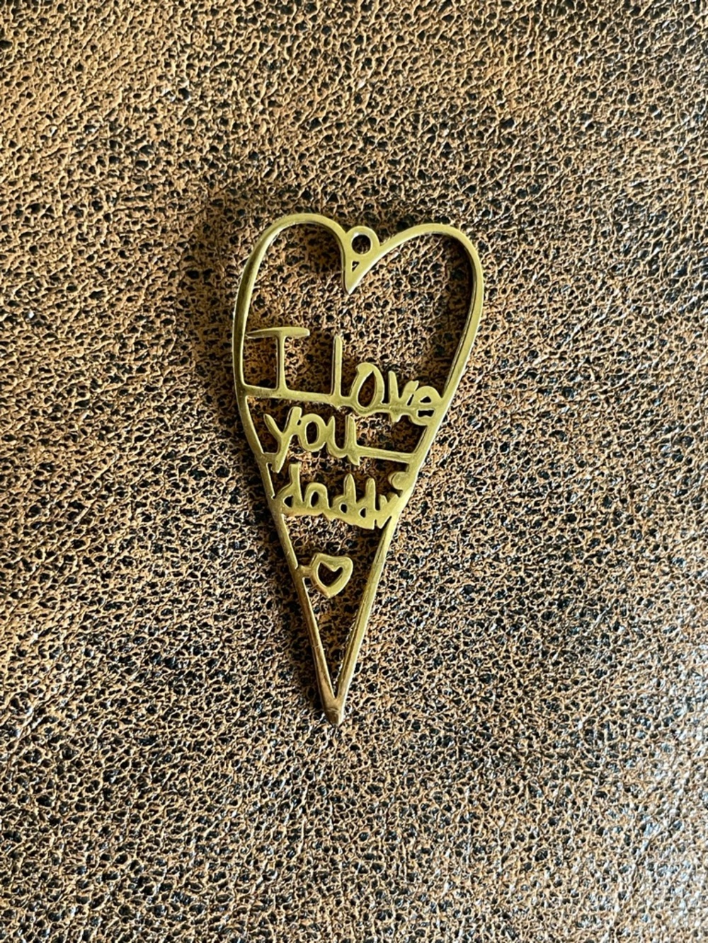 14kGold 'I Love You Daddy❤️'  pendant charm
